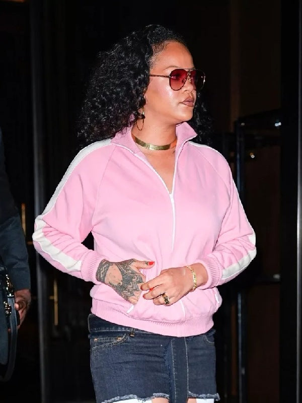 NYC 2026 Rihanna Pink Track Jacket