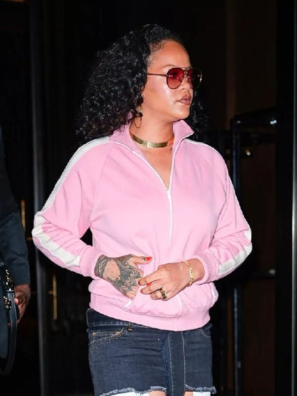 NYC 2026 Rihanna Pink Track Jacket