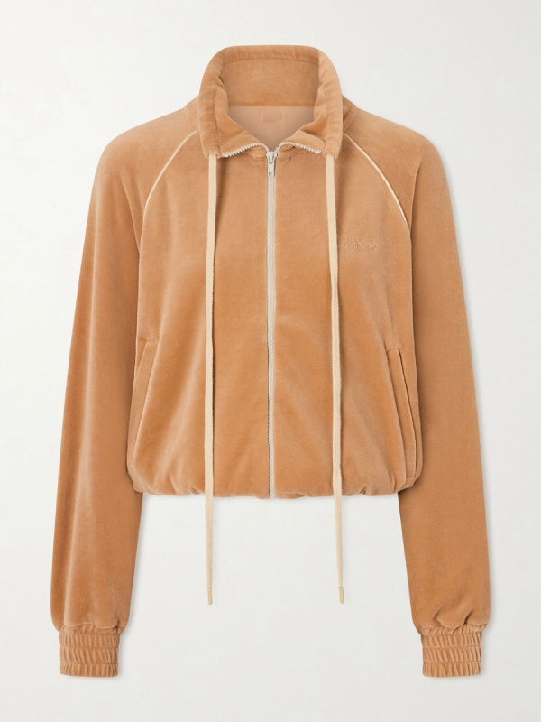 NYC Rihanna Peach Velour Tracksuit