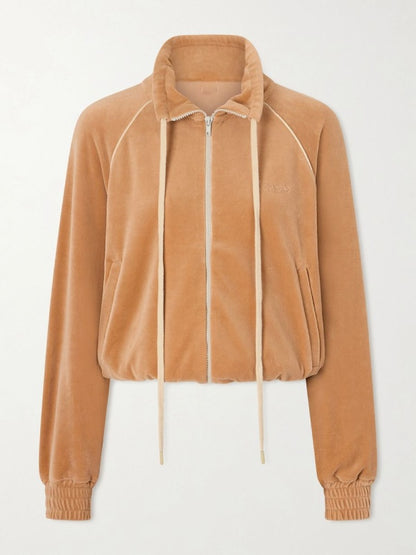 NYC Rihanna Peach Velour Tracksuit