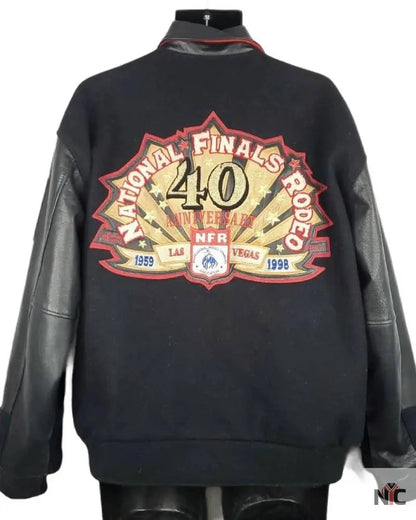 National Finals Rodeo 40th Anniversary Varsity Jacket Clanton Jacket