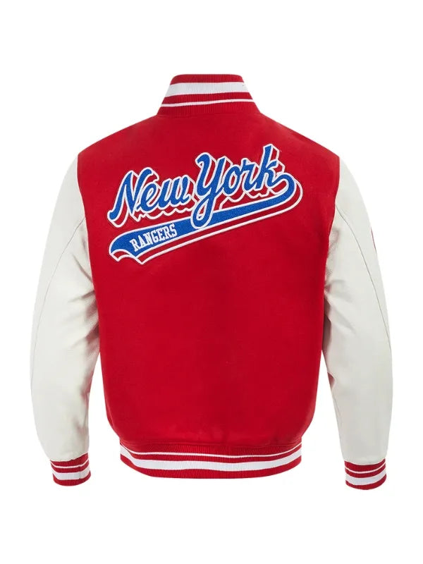 New York Rangers Wool Varsity Jacket - detail view