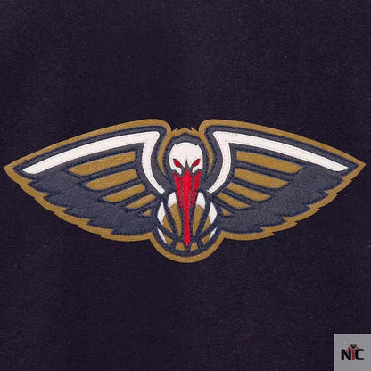 Navy and Red New Orleans Pelicans Varsity Jacket Clanton Jacket