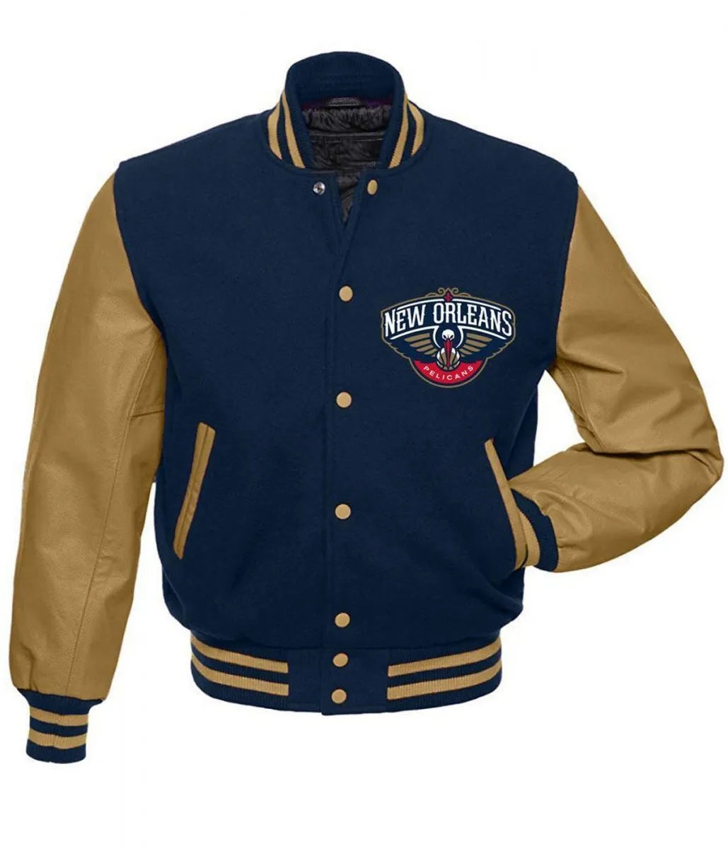 New Orleans Pelicans Letterman Jacket - back view