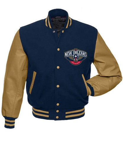 New Orleans Pelicans Letterman Jacket - back view