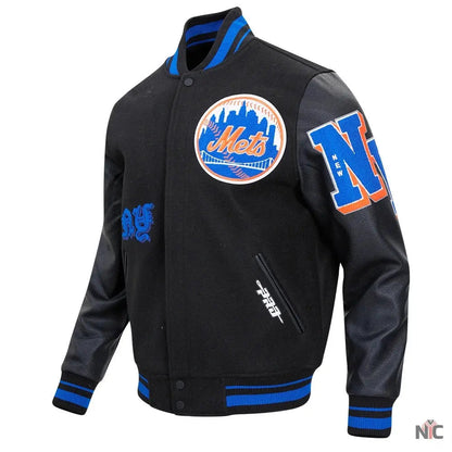 New York Mets Old English Varsity Jacket Clanton Jacket