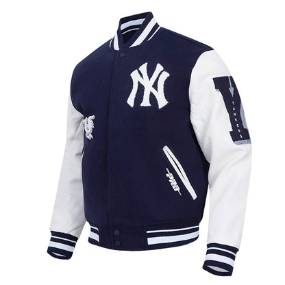New York Yankees Old English Wool Varsity Jacket - side view