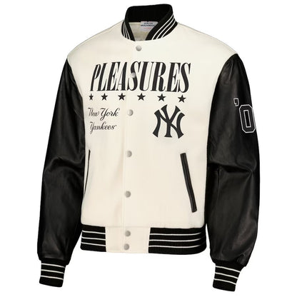 New York Yankees Pleasures Full-snap Jacket - back view