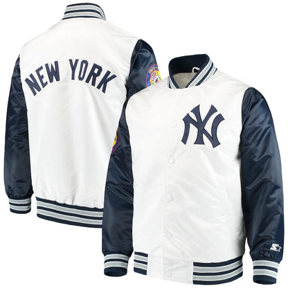 New York Yankees The Legend White Satin Jacket - back view