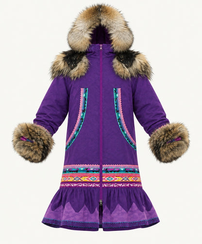 Anna Lambe North of North Season 2 Purple Hooded Parka