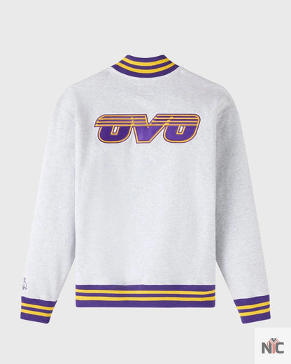 OVO X NBA Los Angeles Lakers Quarter-zip Mockneck Sweatshirt Clanton Jacket