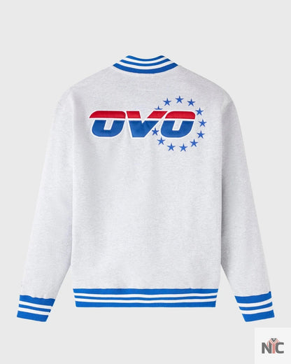 OVO X NBA Philadelphia 76ers Quarter-zip Mockneck Sweatshirt Clanton Jacket