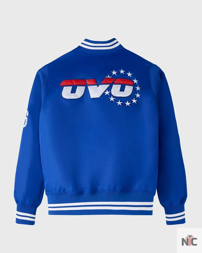 OVO X NBA Philadelphia 76ers Varsity Jacket Clanton Jacket