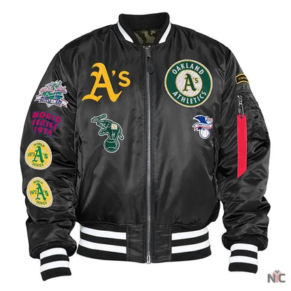 Oakland Athletics Bomber MA-1 Jacket Clanton Jacket