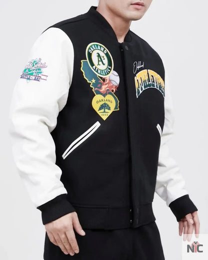 Oakland Athletics Home Town Wool Varsity Jacket Clanton Jacket
