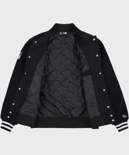 Oakland Raiders Varsity Black Wool Jacket
