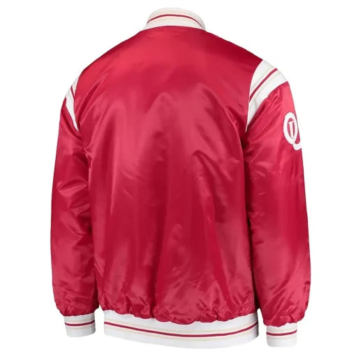 Oklahoma Sooners the Enforcer Satin Jacket - back view