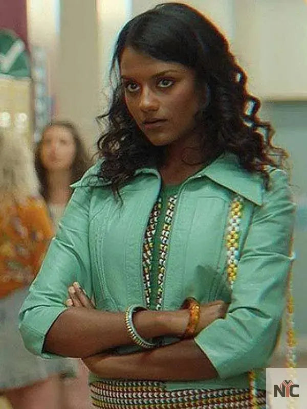Olivia Hanan Sex Education Leather Jacket Clanton Jacket