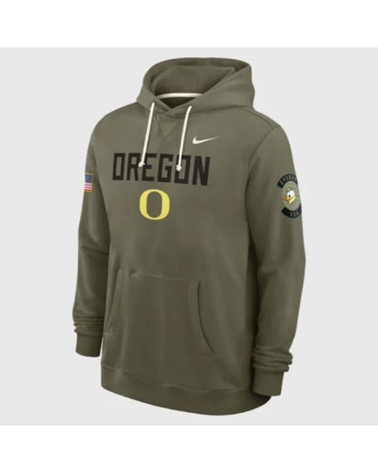 Oregon Ducks 2025 Military Appreciation Hoodie