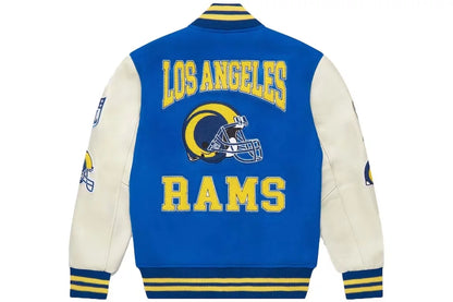 OVO NFL Los Angeles Rams Varsity Jacket - back view