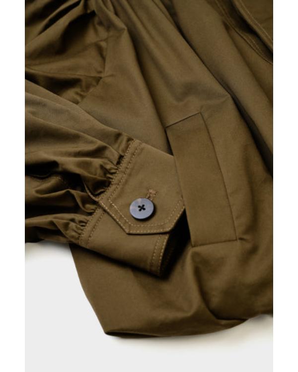 Liliana Campos Passadeira Vermelha 2026 Green Balloon Sleeve Bomber Jacket - side view