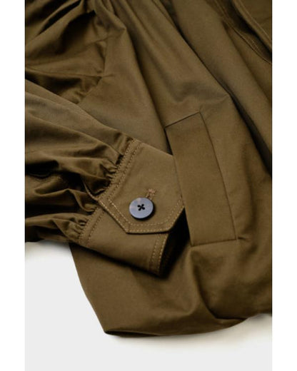 Liliana Campos Passadeira Vermelha 2026 Green Balloon Sleeve Bomber Jacket - side view