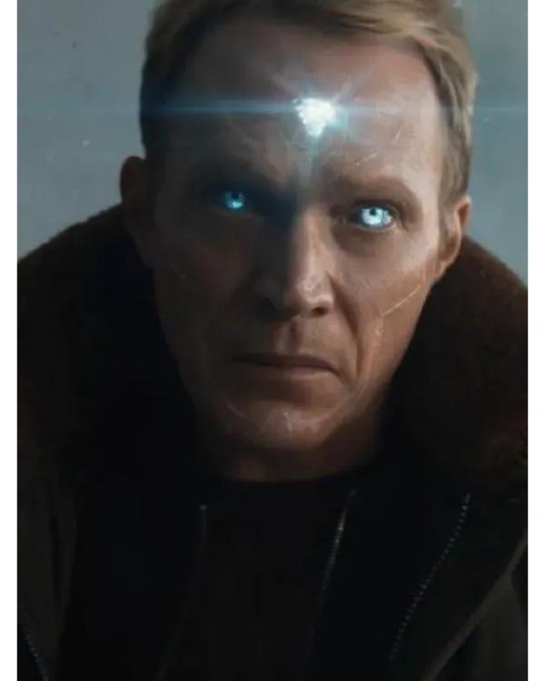 Paul Bettany VisionQuest Vision Brown Fur Collar Jacket - side view
