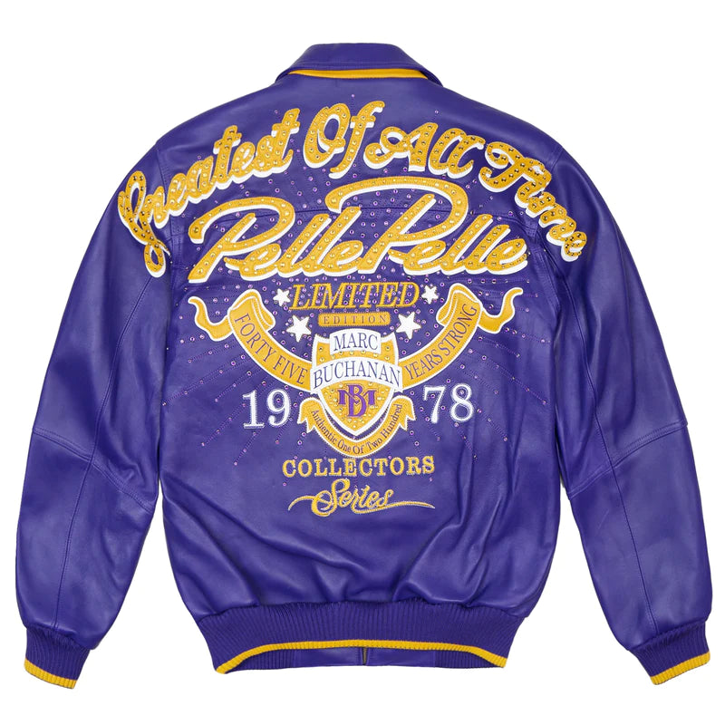 Pelle Pelle Greatest of All Time Purple Jacket - back view