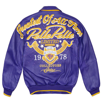 Pelle Pelle Greatest of All Time Purple Jacket - back view
