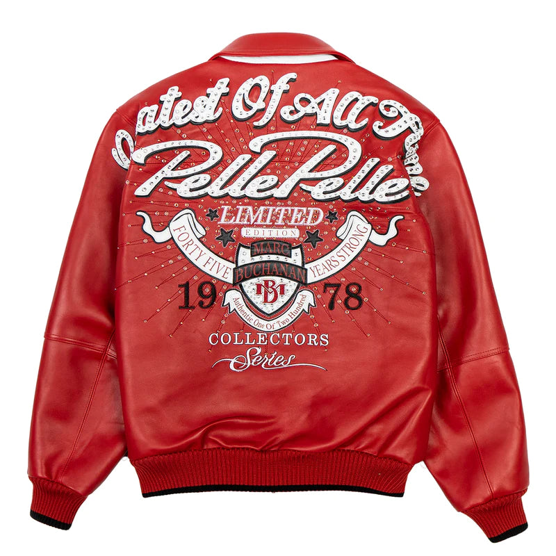 Pelle Pelle Greatest of All Time Red Jacket - back view