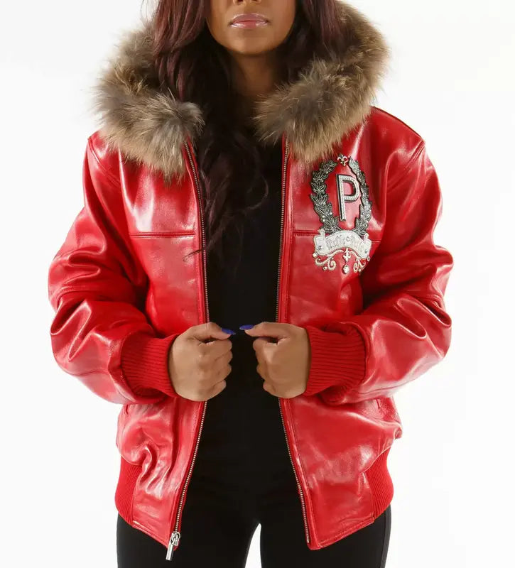 Pelle Pelle Live Like a Queen Red Hood Jacket - back view