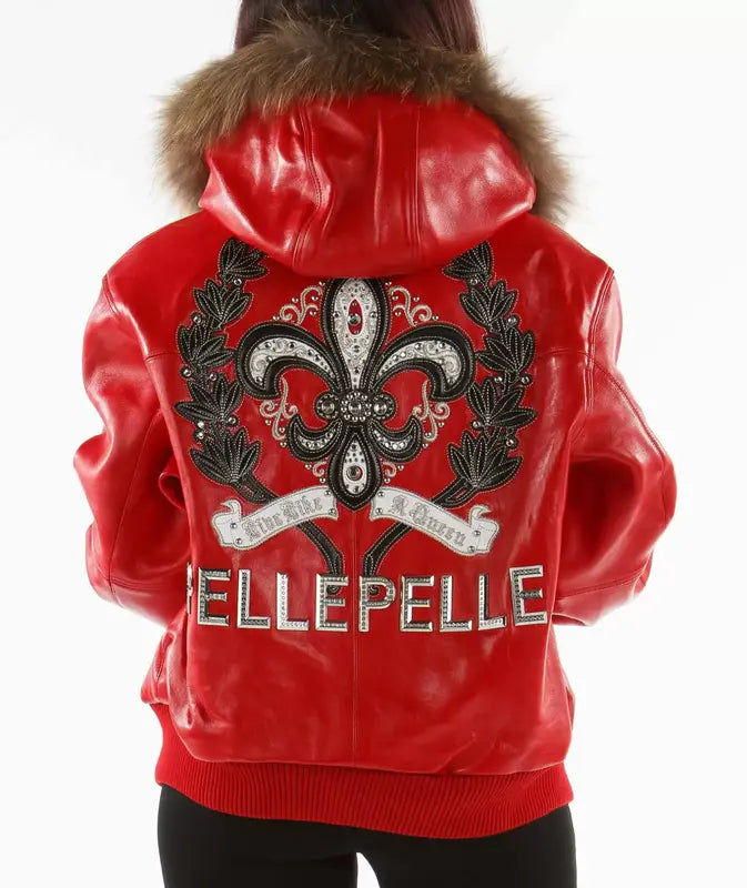 Pelle Pelle Live Like a Queen Red Hood Jacket