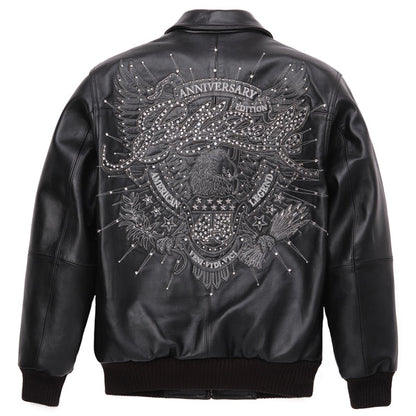 Pelle Pelle American Legend Plush Black Jacket - back view