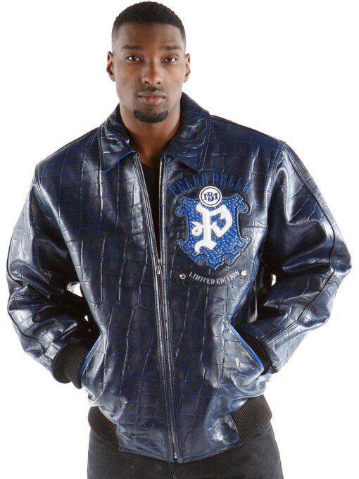 Pelle Pelle Limited Edition Blue Leather Jacket - back view
