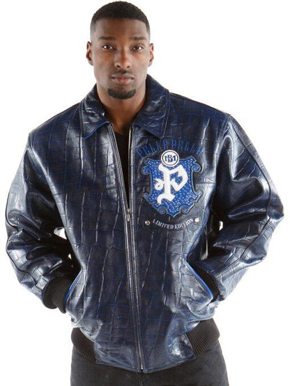 Pelle Pelle Limited Edition Blue Leather Jacket - back view
