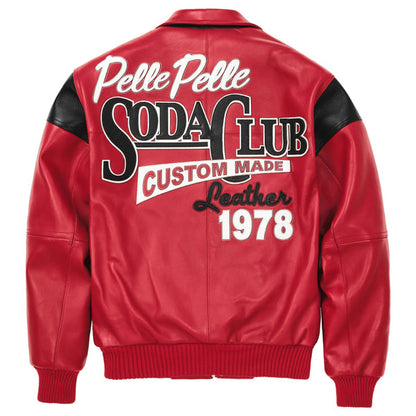 Pelle Pelle Soda Club Plush Red Jacket - back view