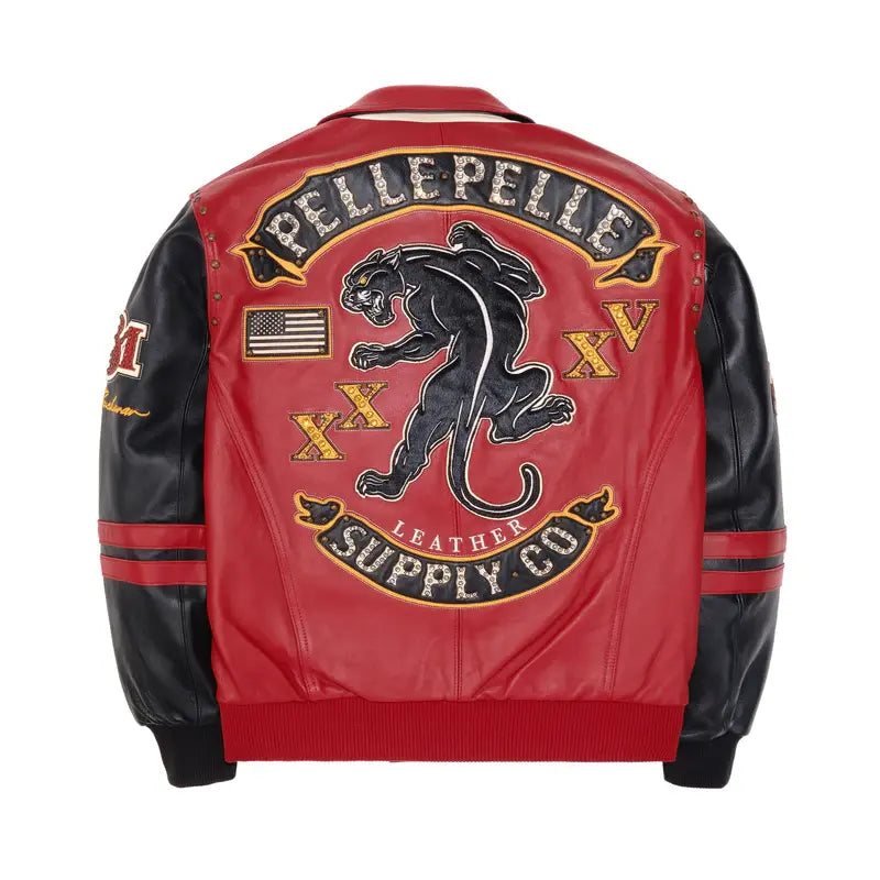 Pelle Pelle Panther Red Jacket - back view