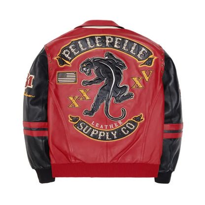 Pelle Pelle Panther Red Jacket - back view