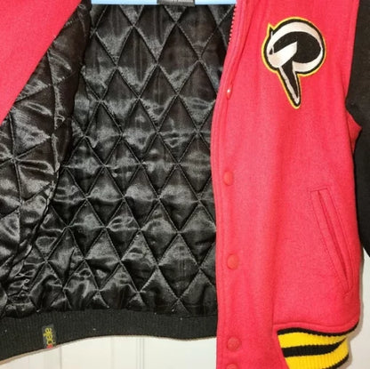 Pelle Pelle Red and Black Varsity Jacket - side view