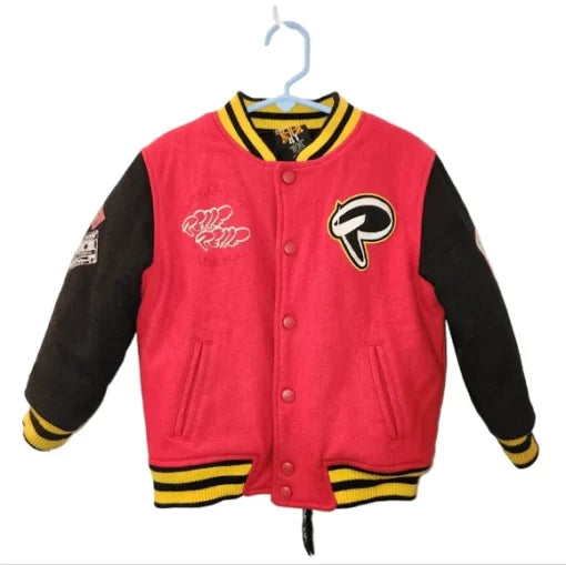Pelle Pelle Red and Black Varsity Jacket