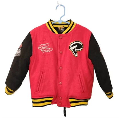 Pelle Pelle Red and Black Varsity Jacket