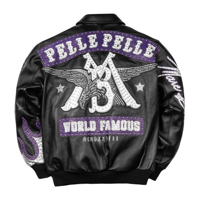World Famous Pelle Pelle Women's Black Jacket - back view