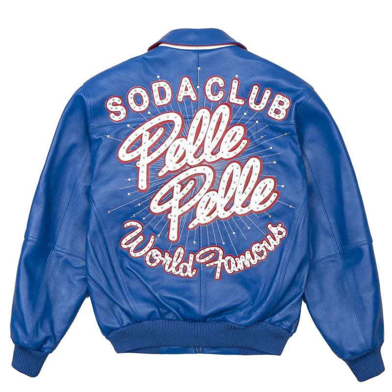 Pelle Pelle Soda Club World Famous Blue Jacket - back view