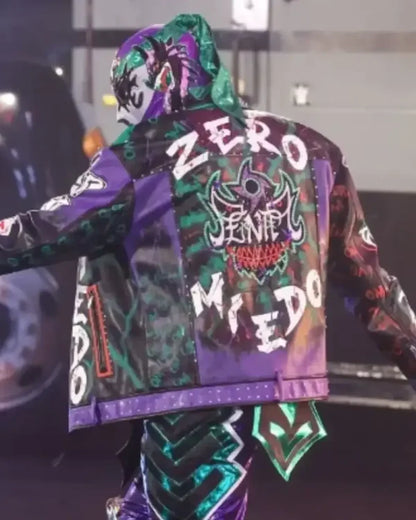 Penta WWE Money In The Bank 2026 Multicolor Leather Jacket - front view