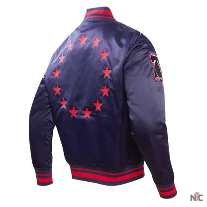 Philadelphia 76ers 2024 City Edition Satin Full-Snap Jacket Clanton Jacket