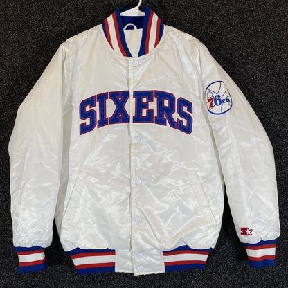Philadelphia 76ers NBA Tough Season Satin Jacket - back view