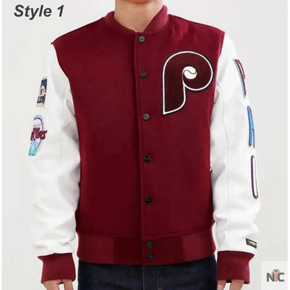 Philadelphia Phillies Letterman Varsity Jacket Clanton Jacket