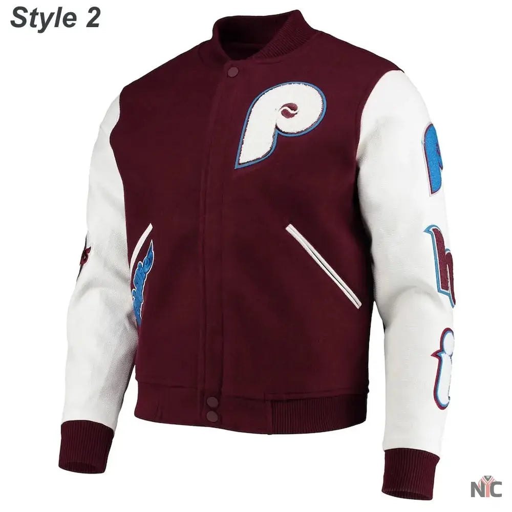 Philadelphia Phillies Letterman Varsity Jacket Clanton Jacket