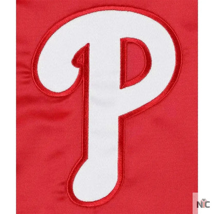 Philadelphia Phillies Midfield Varsity Satin Jacket Clanton Jacket