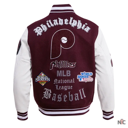 Philadelphia Phillies Old English Varsity Jacket Clanton Jacket